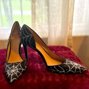 International Concepts 8 1/2 sizes Spiderweb Rhinestone 4 inch Stilettos - New